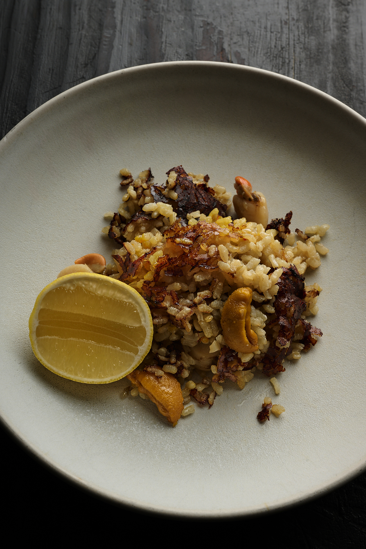 Scallop paella with saffron