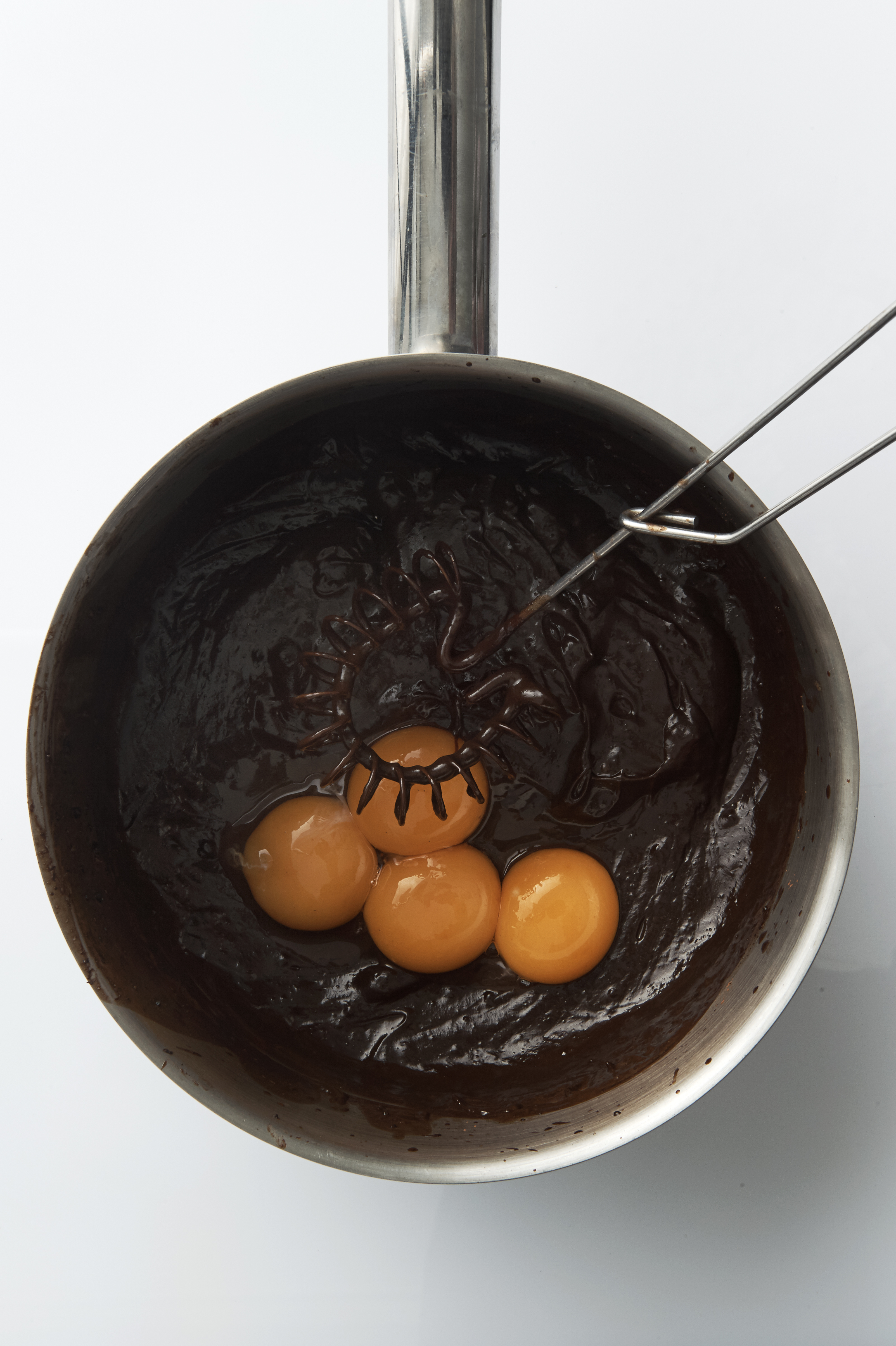 Twice-cooked chocolate soufflé 