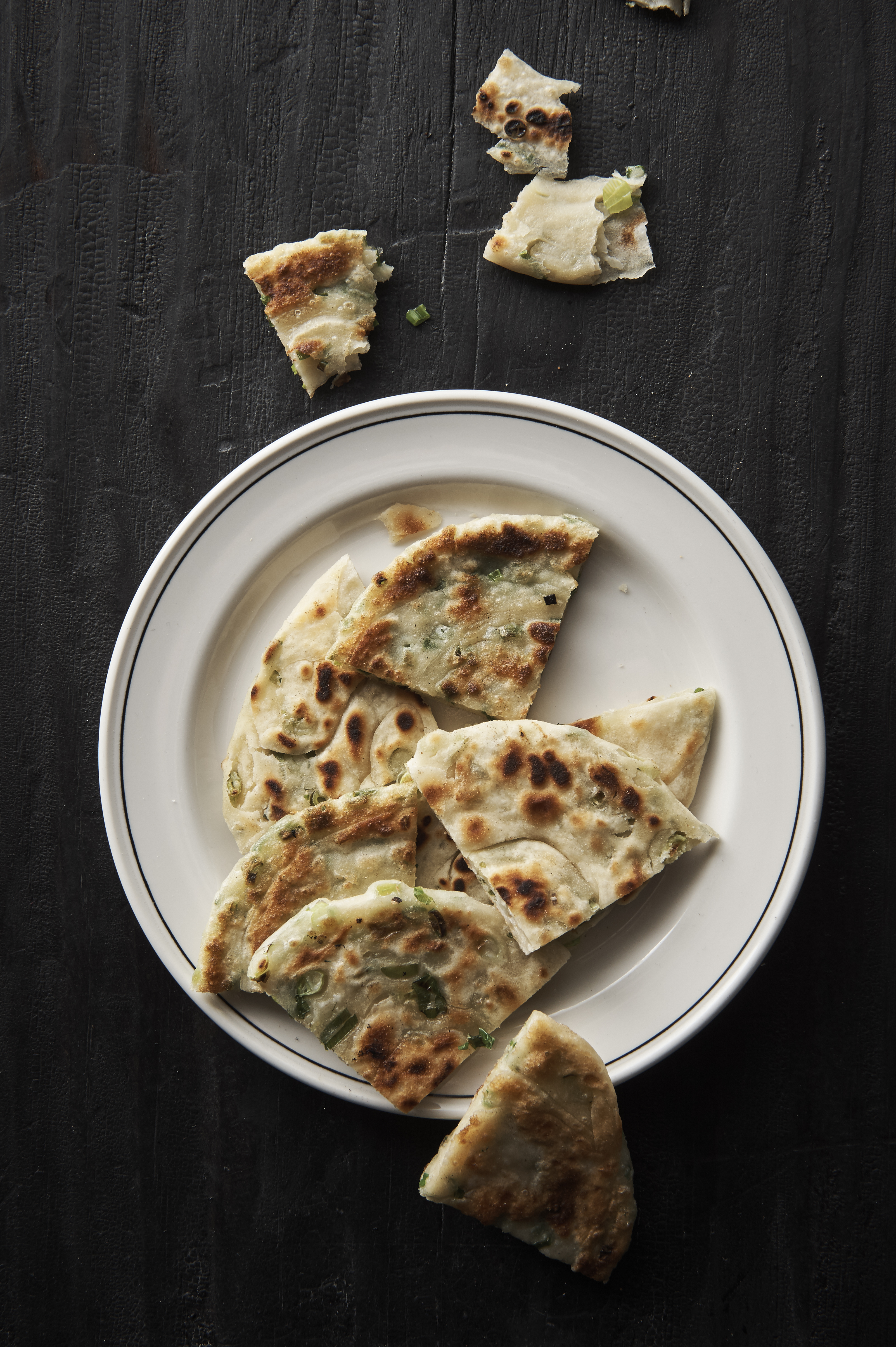 Spring onion and ricotta pancakes