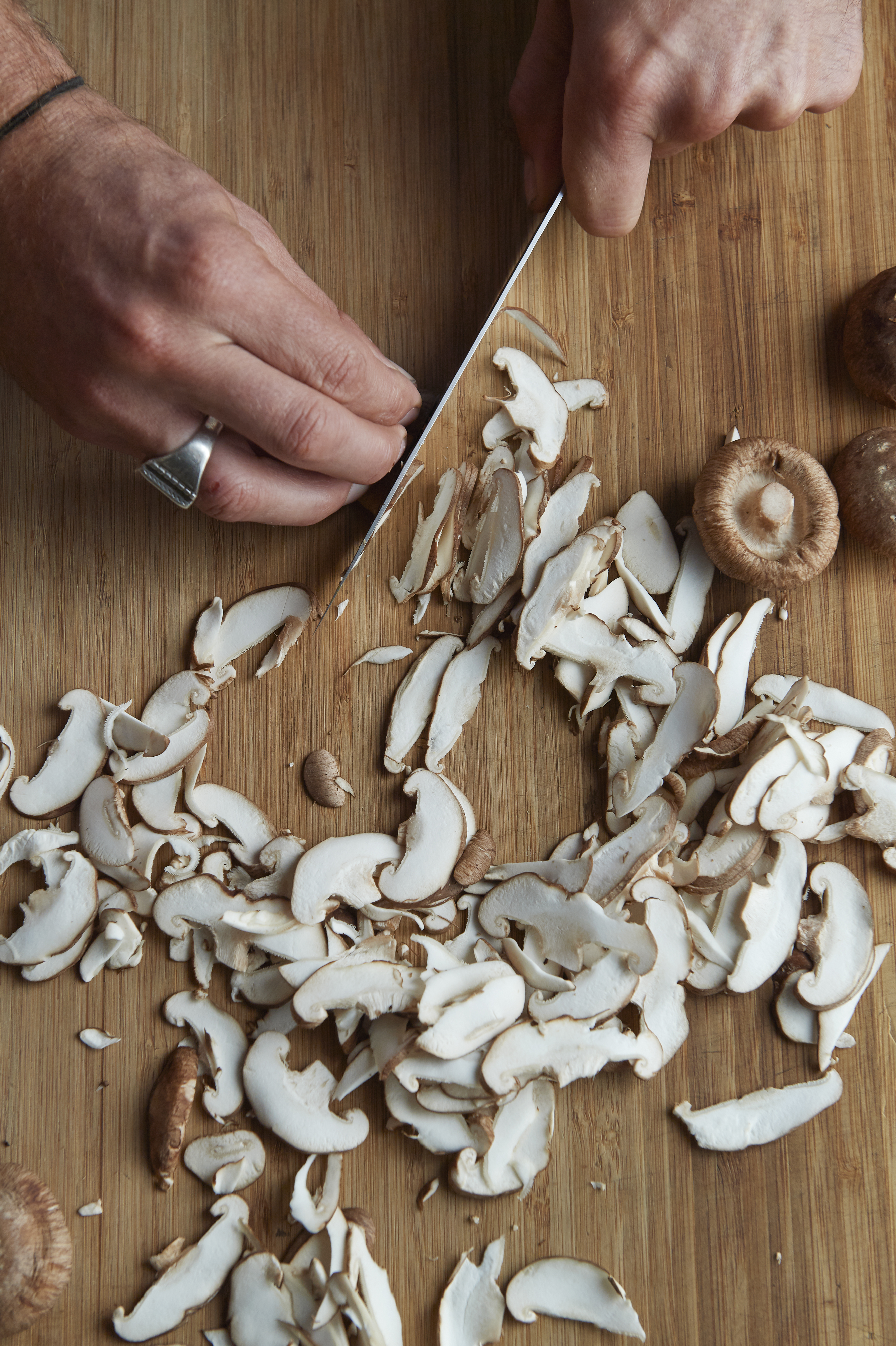 Squid noodles with shiitake