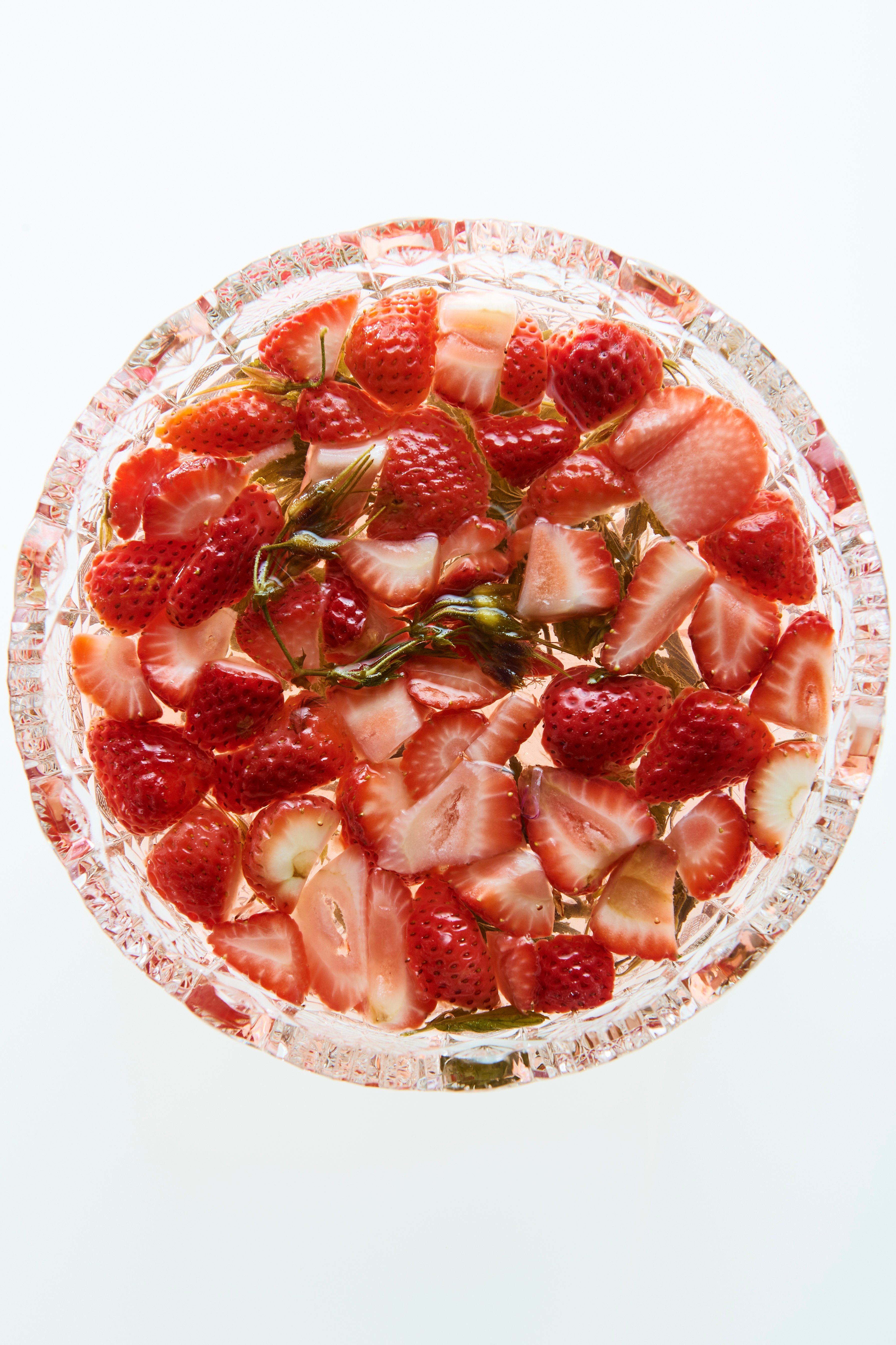 Strawberry and rose geranium cordial and lemon and fig leaf cordial