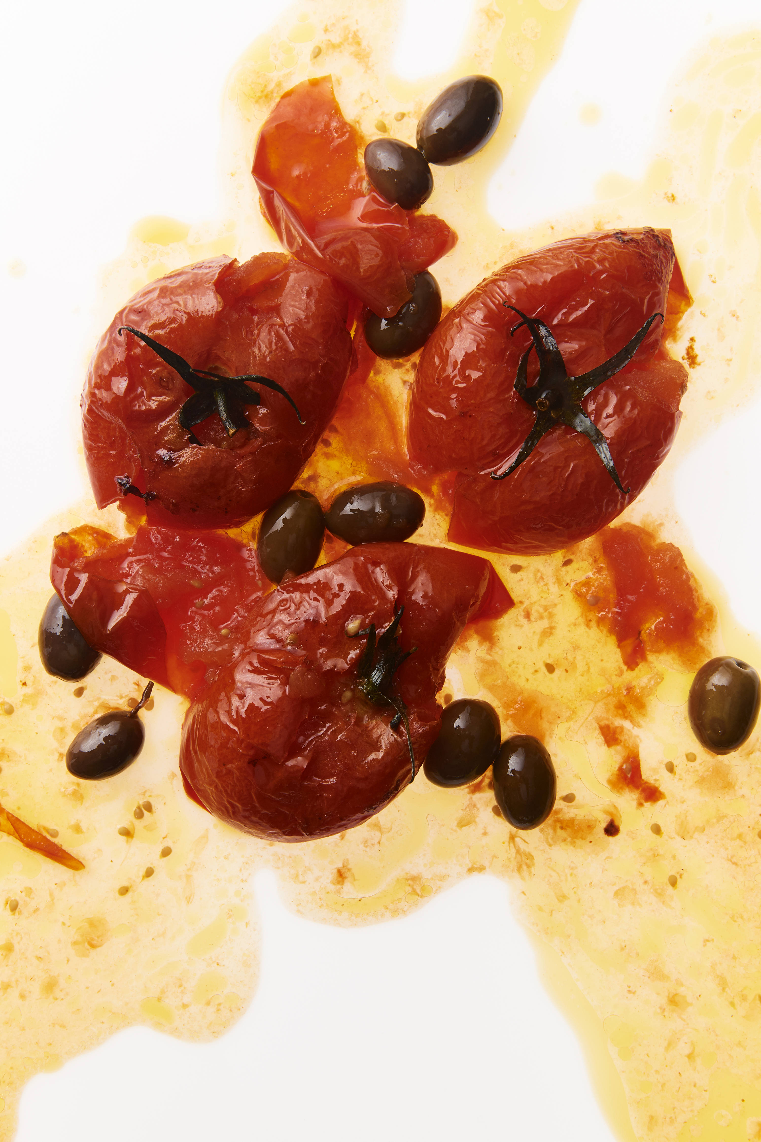 Tripe with olives and roasted tomato