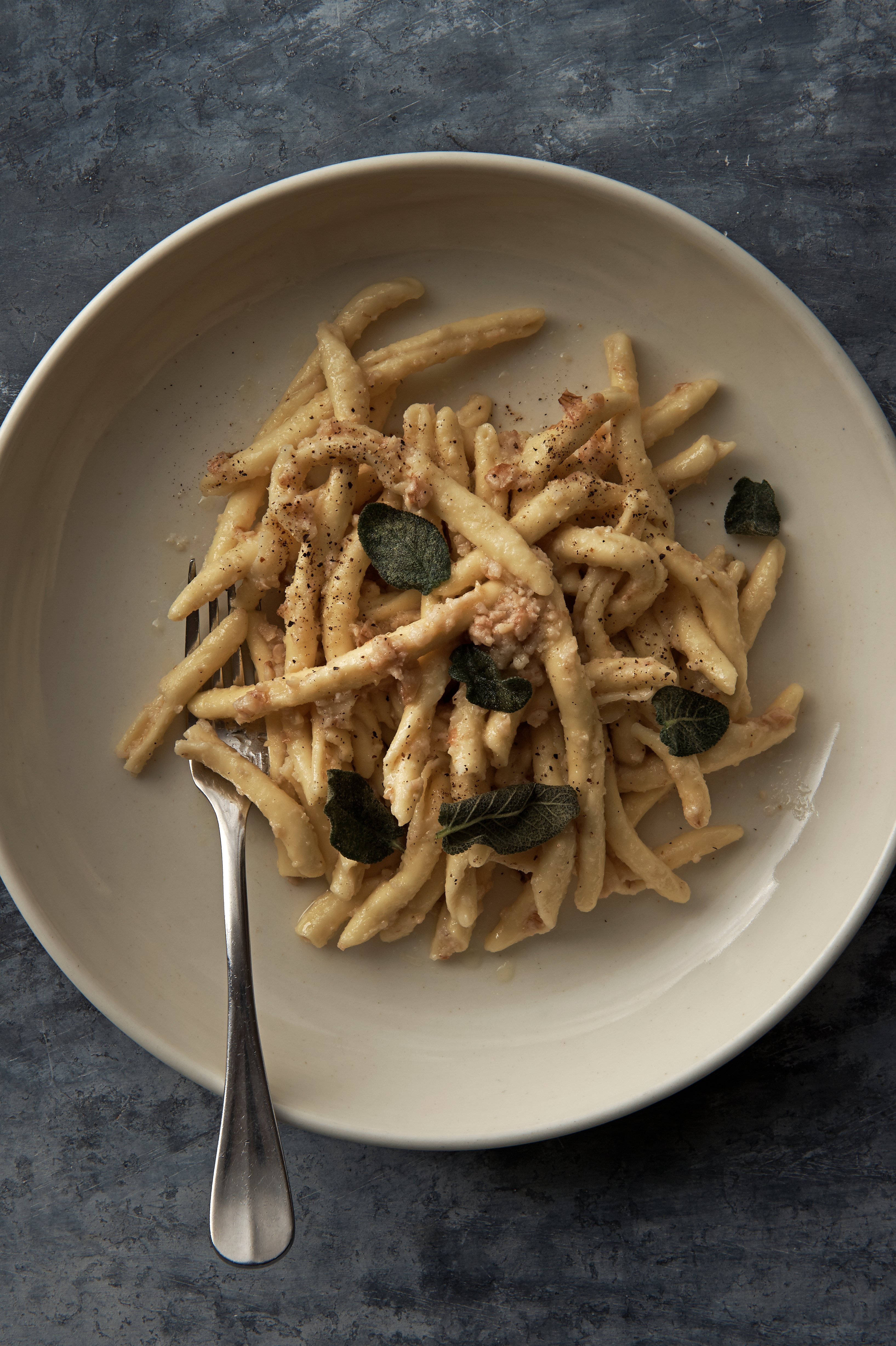 Strozzapreti with salsa di noci