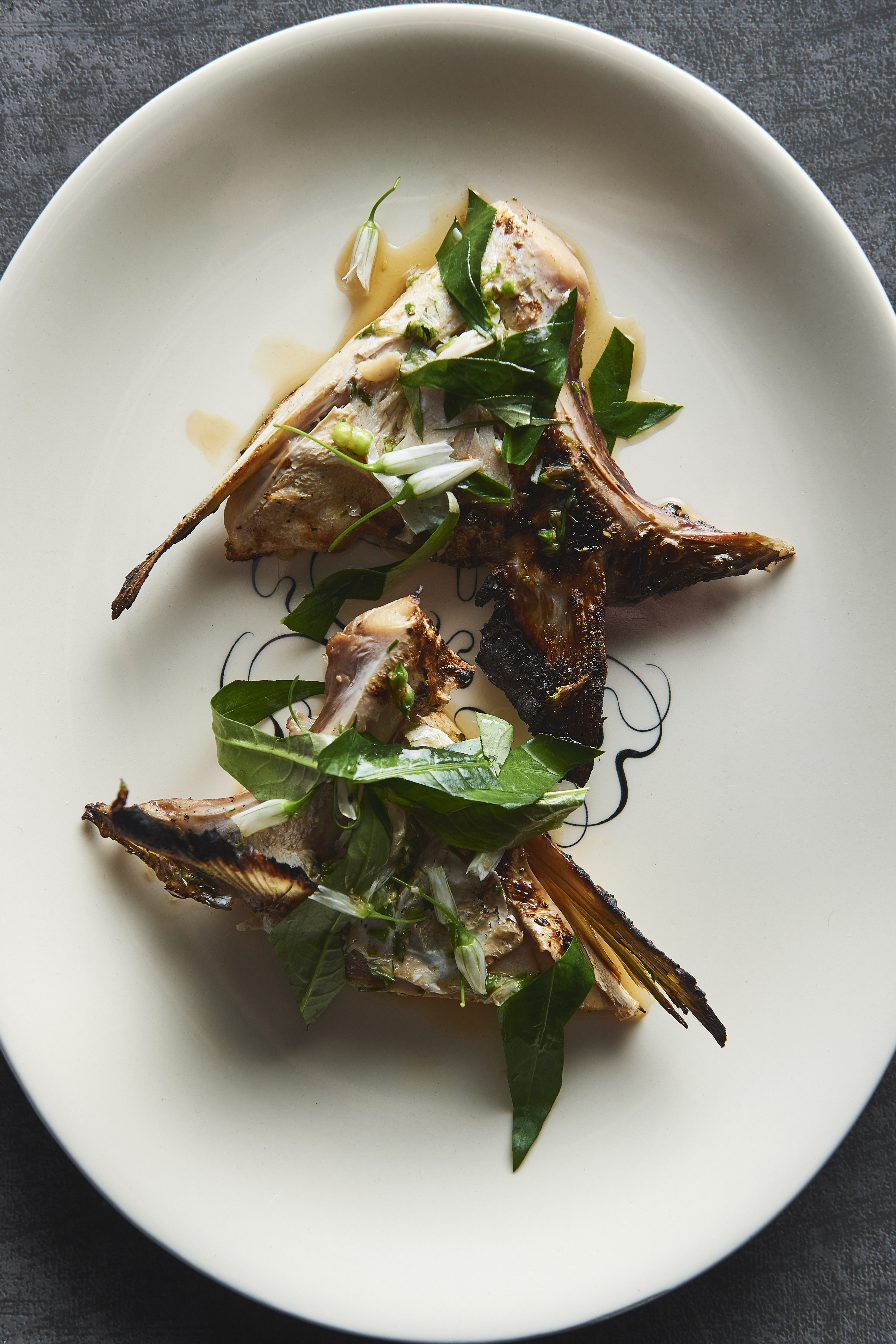 Grilled kingfish collar with tare and yuzu kosho