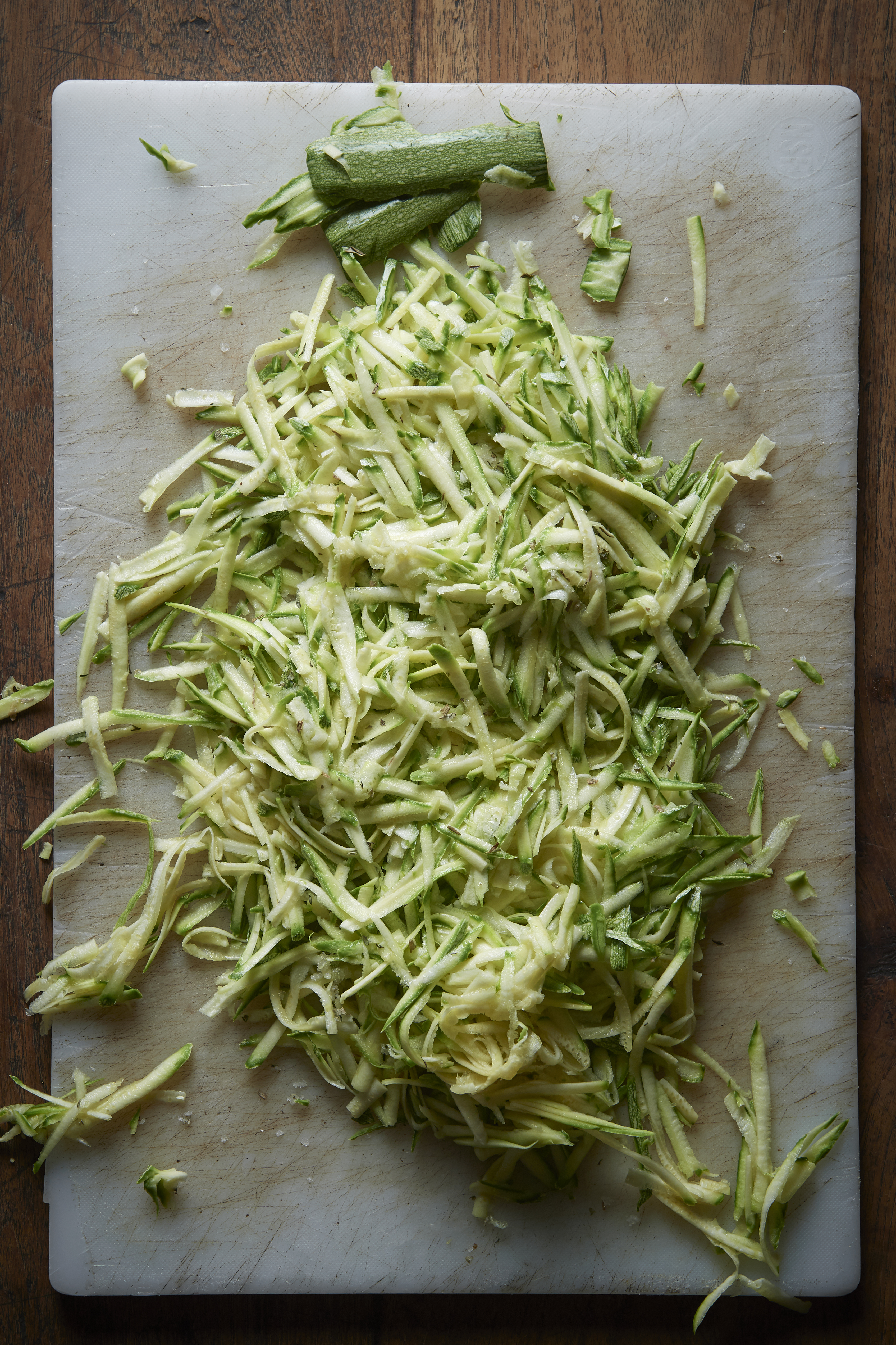 Zucchini soup, and zucchini and parmesan fritters
