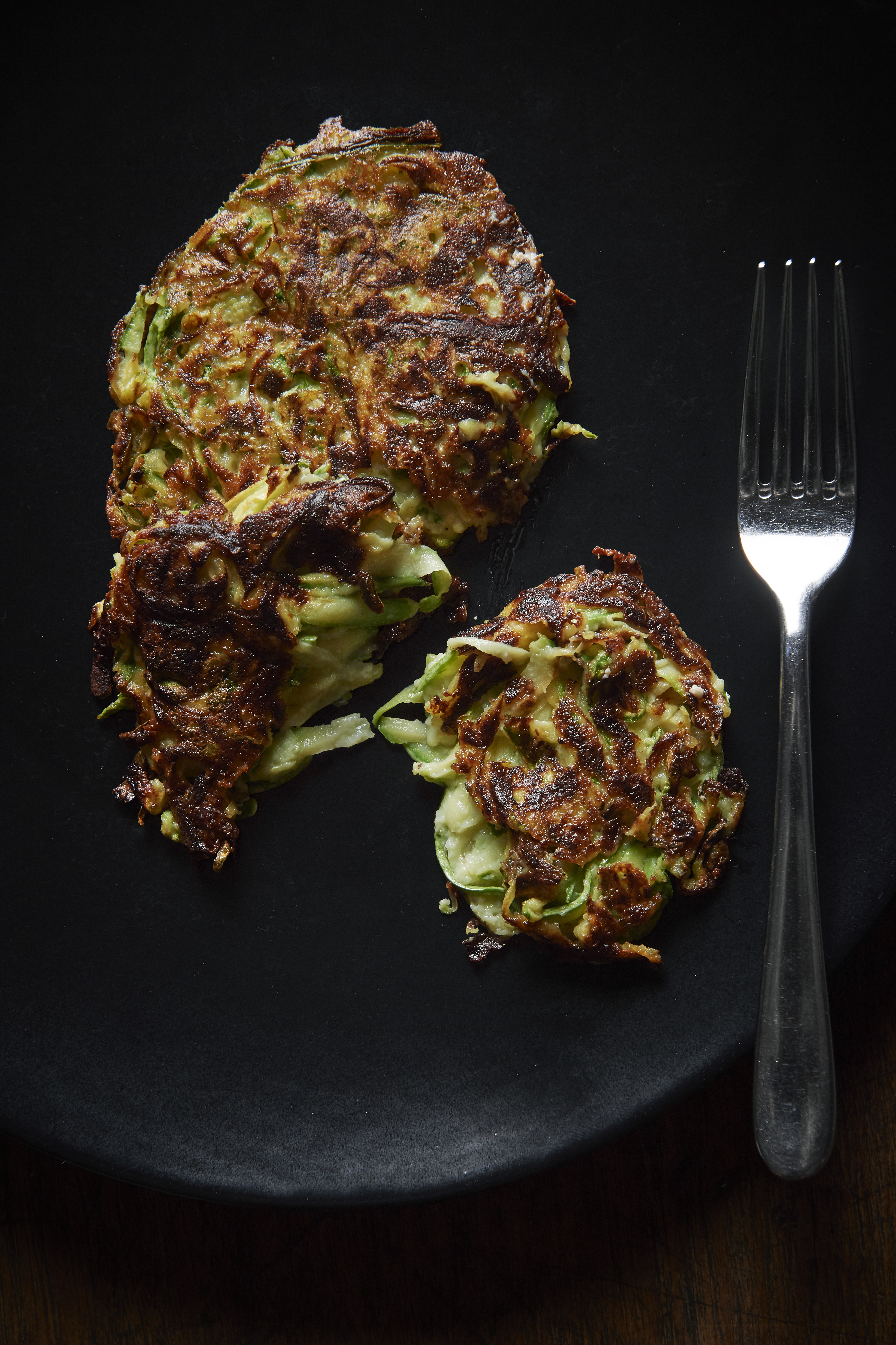 Zucchini soup, and zucchini and parmesan fritters